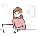 Remote Work Female SVG Icon
